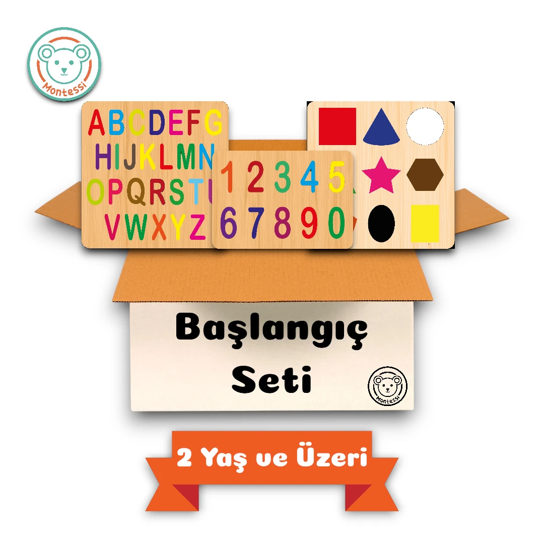 Başlangıç Seti - 3'lü Set Şekiller-Rakamlar-Alfabe